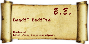 Bagó Beáta névjegykártya