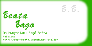 beata bago business card