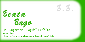 beata bago business card